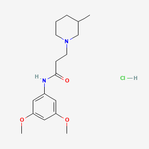 molecular formula C17H27ClN2O3 B3940269 N-(3,5-dimethoxyphenyl)-3-(3-methylpiperidin-1-yl)propanamide;hydrochloride 