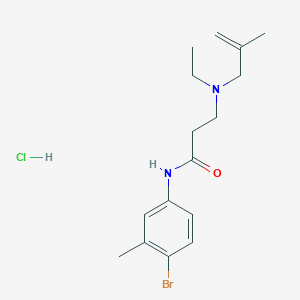 molecular formula C16H24BrClN2O B3940277 N-(4-bromo-3-methylphenyl)-3-[ethyl(2-methylprop-2-enyl)amino]propanamide;hydrochloride 