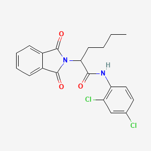 molecular formula C20H18Cl2N2O3 B3940291 N-(2,4-dichlorophenyl)-2-(1,3-dioxoisoindol-2-yl)hexanamide 