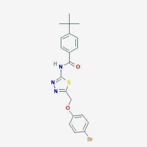 molecular formula C20H20BrN3O2S B394038 N-[5-[(4-bromophenoxy)methyl]-1,3,4-thiadiazol-2-yl]-4-tert-butylbenzamide 