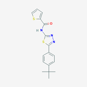 molecular formula C17H17N3OS2 B394041 N-[5-(4-tert-butylphenyl)-1,3,4-thiadiazol-2-yl]thiophene-2-carboxamide 