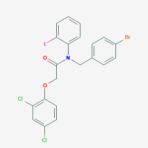molecular formula C21H15BrCl2INO2 B394044 N-(4-bromobenzyl)-2-(2,4-dichlorophenoxy)-N-(2-iodophenyl)acetamide 