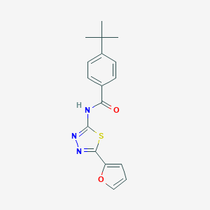 molecular formula C17H17N3O2S B394048 4-tert-butyl-N-[5-(2-furyl)-1,3,4-thiadiazol-2-yl]benzamide CAS No. 328560-97-0