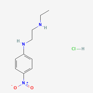 molecular formula C10H16ClN3O2 B3940496 N-ethyl-N'-(4-nitrophenyl)ethane-1,2-diamine hydrochloride 