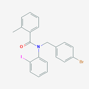 molecular formula C21H17BrINO B394065 N-(4-bromobenzyl)-N-(2-iodophenyl)-2-methylbenzamide 