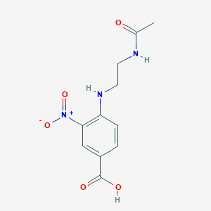 molecular formula C11H13N3O5 B3940753 4-(2-Acetamidoethylamino)-3-nitrobenzoic acid 
