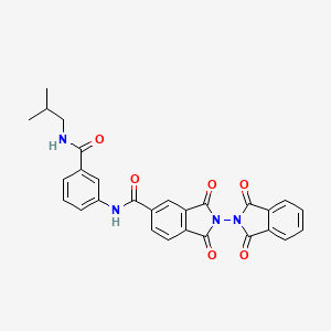 molecular formula C28H22N4O6 B3940828 N-{3-[(isobutylamino)carbonyl]phenyl}-1,1',3,3'-tetraoxo-1,1',3,3'-tetrahydro-2,2'-biisoindole-5-carboxamide 