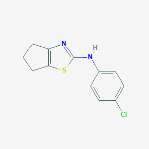 molecular formula C12H11ClN2S B394092 N-(4-chlorophenyl)-5,6-dihydro-4H-cyclopenta[d][1,3]thiazol-2-amine 