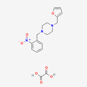 molecular formula C18H21N3O7 B3940992 1-(Furan-2-ylmethyl)-4-[(2-nitrophenyl)methyl]piperazine;oxalic acid 