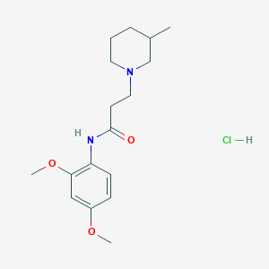 molecular formula C17H27ClN2O3 B3941149 N-(2,4-dimethoxyphenyl)-3-(3-methylpiperidin-1-yl)propanamide;hydrochloride 