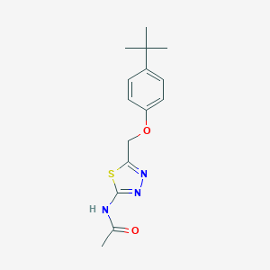 molecular formula C15H19N3O2S B394118 N-{5-[(4-tert-butylphenoxy)methyl]-1,3,4-thiadiazol-2-yl}acetamide 