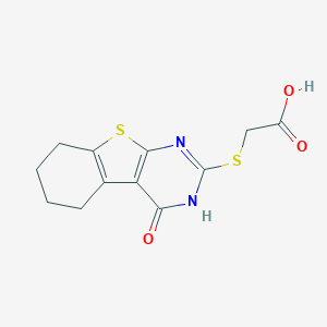 B039412 [(4-Oxo-3,4,5,6,7,8-hexahydro[1]benzothieno[2,3-d]pyrimidin-2-yl)sulfanyl]acetic acid CAS No. 112672-69-2