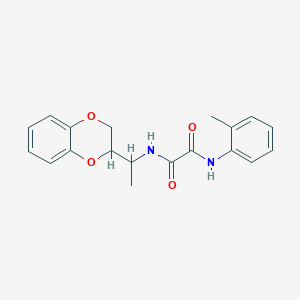 molecular formula C19H20N2O4 B3941226 N-[1-(2,3-dihydro-1,4-benzodioxin-2-yl)ethyl]-N'-(2-methylphenyl)ethanediamide 