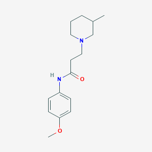 molecular formula C16H24N2O2 B3941448 N-(4-methoxyphenyl)-3-(3-methylpiperidin-1-yl)propanamide 