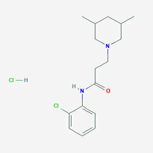 molecular formula C16H24Cl2N2O B3941480 N-(2-chlorophenyl)-3-(3,5-dimethyl-1-piperidinyl)propanamide hydrochloride 