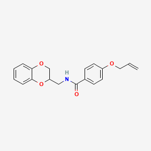 molecular formula C19H19NO4 B3941482 N-(2,3-dihydro-1,4-benzodioxin-2-ylmethyl)-4-(prop-2-en-1-yloxy)benzamide 