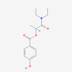 molecular formula C14H19NO4 B3941663 1-(Diethylamino)-1-oxopropan-2-yl 4-hydroxybenzoate 