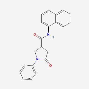 molecular formula C21H18N2O2 B3941770 N-1-naphthyl-5-oxo-1-phenyl-3-pyrrolidinecarboxamide 