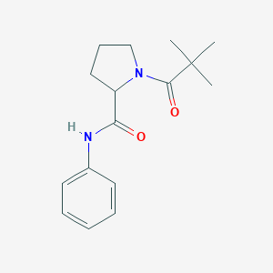 molecular formula C16H22N2O2 B394179 1-(2,2-dimethylpropanoyl)-N-phenyl-2-pyrrolidinecarboxamide 