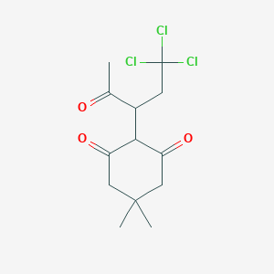molecular formula C13H17Cl3O3 B394180 2-(1-Acetyl-3,3,3-trichloropropyl)-5,5-dimethyl-1,3-cyclohexanedione 
