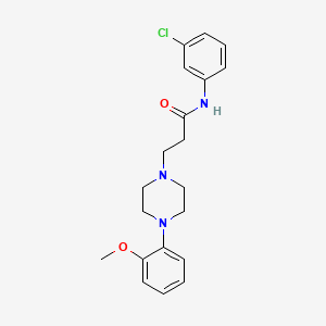 molecular formula C20H24ClN3O2 B3941836 N-(3-chlorophenyl)-3-[4-(2-methoxyphenyl)piperazin-1-yl]propanamide 