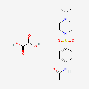 molecular formula C17H25N3O7S B3941850 oxalic acid;N-[4-(4-propan-2-ylpiperazin-1-yl)sulfonylphenyl]acetamide 