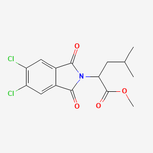 molecular formula C15H15Cl2NO4 B3941933 methyl 2-(5,6-dichloro-1,3-dioxo-1,3-dihydro-2H-isoindol-2-yl)-4-methylpentanoate 