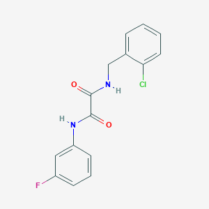 molecular formula C15H12ClFN2O2 B3942044 N-(2-chlorobenzyl)-N'-(3-fluorophenyl)ethanediamide 