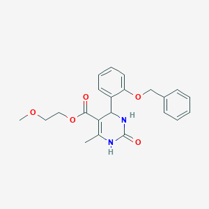 molecular formula C22H24N2O5 B394208 2-Methoxyethyl 4-[2-(benzyloxy)phenyl]-6-methyl-2-oxo-1,2,3,4-tetrahydropyrimidine-5-carboxylate 