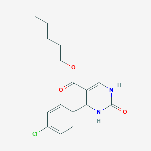 molecular formula C17H21ClN2O3 B394228 pentyl 4-(4-chlorophenyl)-6-methyl-2-oxo-1,2,3,4-tetrahydropyrimidine-5-carboxylate 