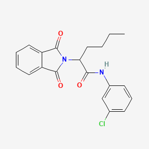 molecular formula C20H19ClN2O3 B3942404 N-(3-chlorophenyl)-2-(1,3-dioxoisoindol-2-yl)hexanamide 