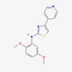 molecular formula C16H15N3O2S B3942410 N-(2,5-dimethoxyphenyl)-4-pyridin-4-yl-1,3-thiazol-2-amine 