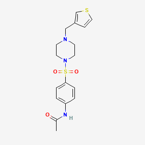 molecular formula C17H21N3O3S2 B3942473 N~1~-(4-{[4-(3-THIENYLMETHYL)PIPERAZINO]SULFONYL}PHENYL)ACETAMIDE 