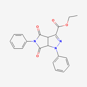 molecular formula C20H17N3O4 B3942555 ethyl 4,6-dioxo-1,5-diphenyl-1,3a,4,5,6,6a-hexahydropyrrolo[3,4-c]pyrazole-3-carboxylate 