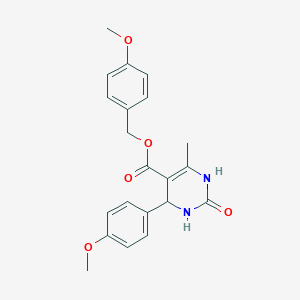 molecular formula C21H22N2O5 B394269 (4-METHOXYPHENYL)METHYL 4-(4-METHOXYPHENYL)-6-METHYL-2-OXO-1,2,3,4-TETRAHYDROPYRIMIDINE-5-CARBOXYLATE 