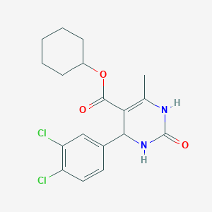 molecular formula C18H20Cl2N2O3 B394285 Cyclohexyl 4-(3,4-dichlorophenyl)-6-methyl-2-oxo-1,2,3,4-tetrahydropyrimidine-5-carboxylate 
