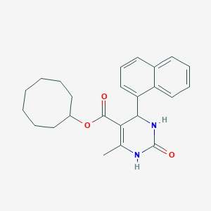 molecular formula C24H28N2O3 B394296 Cyclooctyl 6-methyl-4-(naphthalen-1-yl)-2-oxo-1,2,3,4-tetrahydropyrimidine-5-carboxylate 