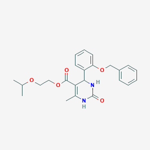 molecular formula C24H28N2O5 B394308 2-(Propan-2-yloxy)ethyl 4-[2-(benzyloxy)phenyl]-6-methyl-2-oxo-1,2,3,4-tetrahydropyrimidine-5-carboxylate 