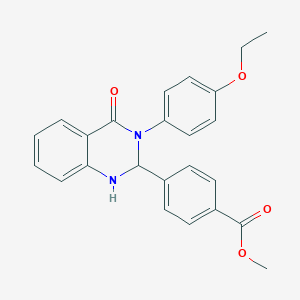 molecular formula C24H22N2O4 B394335 Methyl 4-[3-(4-ethoxyphenyl)-4-oxo-1,2-dihydroquinazolin-2-yl]benzoate 