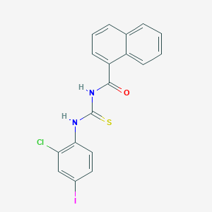 molecular formula C18H12ClIN2OS B3943382 N-[(2-chloro-4-iodophenyl)carbamothioyl]naphthalene-1-carboxamide 