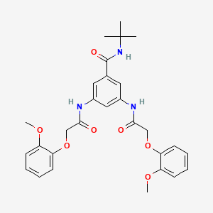 molecular formula C29H33N3O7 B3943394 N-(tert-butyl)-3,5-bis{[(2-methoxyphenoxy)acetyl]amino}benzamide 