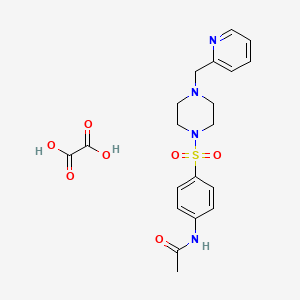 molecular formula C20H24N4O7S B3943403 N-(4-{[4-(2-pyridinylmethyl)-1-piperazinyl]sulfonyl}phenyl)acetamide oxalate 