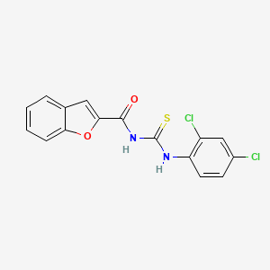 molecular formula C16H10Cl2N2O2S B3943413 N-[(2,4-dichlorophenyl)carbamothioyl]-1-benzofuran-2-carboxamide 