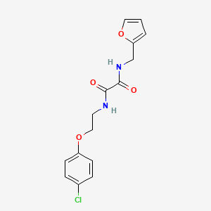molecular formula C15H15ClN2O4 B3943432 N-[2-(4-chlorophenoxy)ethyl]-N'-(2-furylmethyl)ethanediamide 