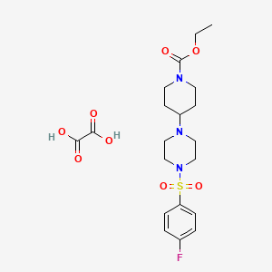 molecular formula C20H28FN3O8S B3943547 Ethyl 4-[4-(4-fluorophenyl)sulfonylpiperazin-1-yl]piperidine-1-carboxylate;oxalic acid 