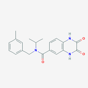 molecular formula C20H21N3O3 B3943569 N-isopropyl-N-(3-methylbenzyl)-2,3-dioxo-1,2,3,4-tetrahydroquinoxaline-6-carboxamide 