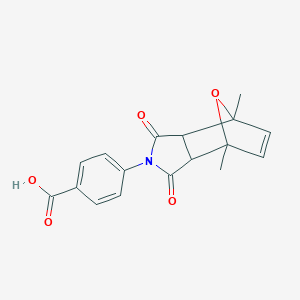 molecular formula C17H15NO5 B394361 4-(4,7-dimethyl-1,3-dioxo-1,3,3a,4,7,7a-hexahydro-2H-4,7-epoxyisoindol-2-yl)benzoic acid 
