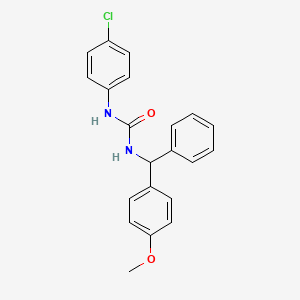molecular formula C21H19ClN2O2 B3943618 N-(4-chlorophenyl)-N'-[(4-methoxyphenyl)(phenyl)methyl]urea 