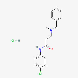 molecular formula C17H20Cl2N2O B3943627 N~3~-benzyl-N~1~-(4-chlorophenyl)-N~3~-methyl-beta-alaninamide hydrochloride 