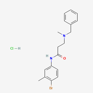 molecular formula C18H22BrClN2O B3943656 N~3~-benzyl-N~1~-(4-bromo-3-methylphenyl)-N~3~-methyl-beta-alaninamide hydrochloride 